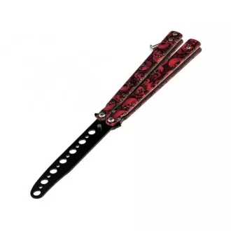 Papion pliabil cu buzunar de antrenament, Cranii Roșii, 23,5 cm Papion pliabil cu buzunar de antrenament, Cranii Roșii, 23,5 cm