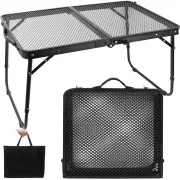 Masă pliabilă de camping 60x40x27 cm, neagră