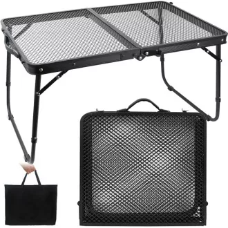 Masă pliabilă de camping 60x40x27 cm, neagră