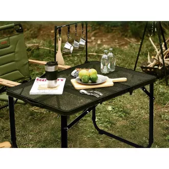 Masă pliabilă de camping 60x40x27 cm, neagră