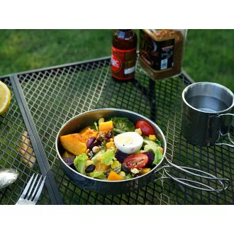 Masă pliabilă de camping 60x40x27 cm, neagră
