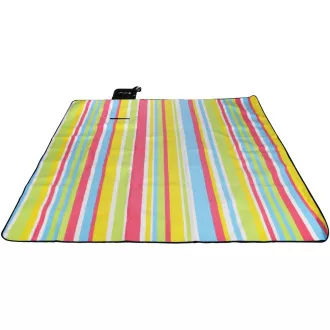 Pătură de picnic 200x200 cm cu husă ALU, dungi - pastel Pătură de picnic 200x200 cm cu husă ALU, dungi - pastel