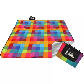 Pătură de picnic 200x180 cm cu husă ALU, curcubeu Pătură de picnic 200x180 cm cu husă ALU, curcubeu