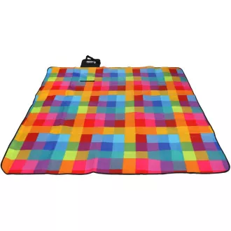 Pătură de picnic 200x180 cm cu husă ALU, curcubeu Pătură de picnic 200x180 cm cu husă ALU, curcubeu