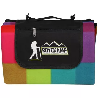 Pătură de picnic 200x180 cm cu husă ALU, curcubeu Pătură de picnic 200x180 cm cu husă ALU, curcubeu