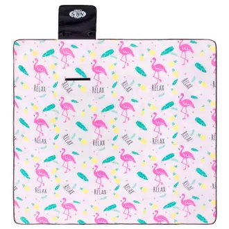 Pătură de picnic 200x200 PINK FLAMINGO