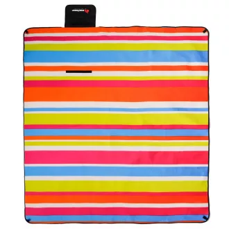 Pătură de picnic XL 180x200 cm, dungi multicolore