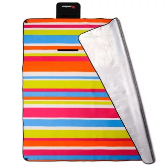 Pătură de picnic XL 180x200 cm, dungi multicolore
