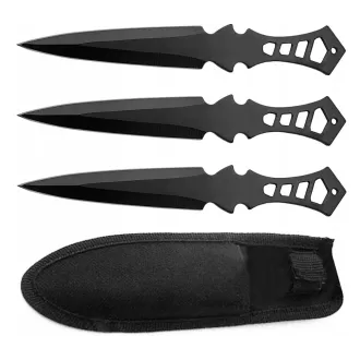 Cuțit de aruncat - set cu teacă 3 buc 19 cm
