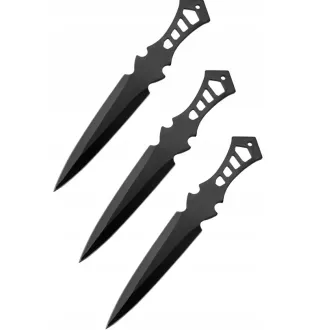 Cuțit de aruncat - set cu teacă 3 buc 19 cm