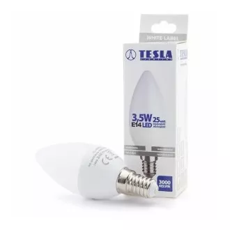TESLA - LED CL143530-2, bec cu lumânare cu lumânare, E14, 3,5W, 230V, 249lm, 25 000h, 3000K alb cald