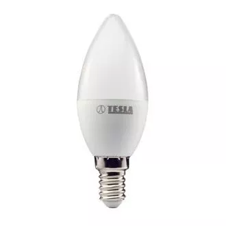 TESLA - LED CL140530-7, bec de lumânare cu lumânare, E14, 5W, 230V, 400lm, 25 000h, 3000K alb cald,