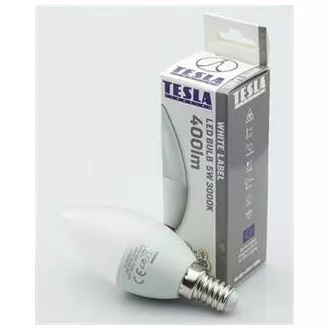 TESLA - LED CL140530-7, bec de lumânare cu lumânare, E14, 5W, 230V, 400lm, 25 000h, 3000K alb cald,