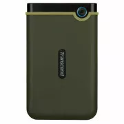 HDD extern TRANSCEND USB 3.0 StoreJet 25M3G, subțire, 2TB, negru (SATA, carcasă din cauciuc, anti-șoc)