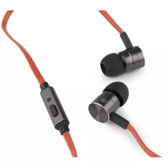 Căști GEMBIRD cu microfon MHS-EP-LHR pentru MP3, metal, Negru Căști GEMBIRD cu microfon MHS-EP-LHR pentru MP3, metal, Negru