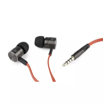 Căști GEMBIRD cu microfon MHS-EP-LHR pentru MP3, metal, Negru Căști GEMBIRD cu microfon MHS-EP-LHR pentru MP3, metal, Negru