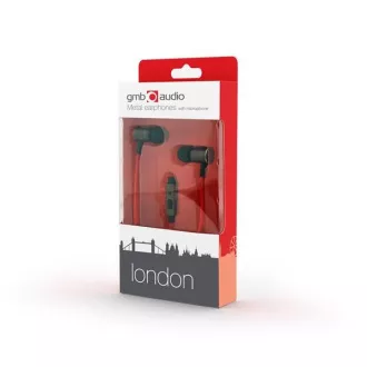 Căști GEMBIRD cu microfon MHS-EP-LHR pentru MP3, metal, Negru Căști GEMBIRD cu microfon MHS-EP-LHR pentru MP3, metal, Negru