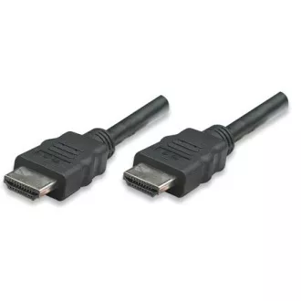 MANHATTAN Cablu HDMI cu Ethernet, ecranat, 1m, negru MANHATTAN Cablu HDMI cu Ethernet, ecranat, 1m, negru