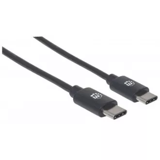 Cablu MANHATTAN Hi-Speed USB-C, tip C tată la Type-C tată, 0,5 m, negru