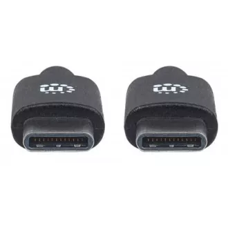Cablu MANHATTAN Hi-Speed USB-C, tip C tată la Type-C tată, 0,5 m, negru