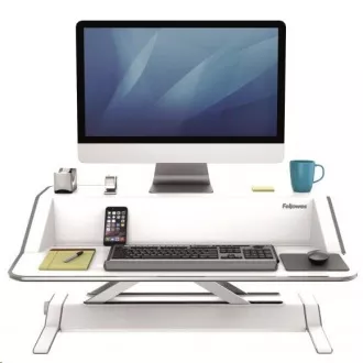 Stație de lucru Fellowes Sit-Stand Lotus alb