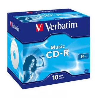 VERBATIM CD-R (pachet de 10) Audio / Trăiește-l! / Culoare / Bijuterie / 80 min
