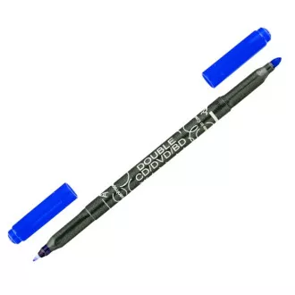 Marcator cu două fețe Centropen. 3616 CD/DVD/BD vârf cilindric albastru de 0,6 și 2,5 mm