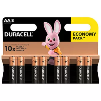 Baterii alcaline AA de unică folosință Duracell BASIC, pachet de 8