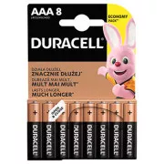 Baterii alcaline Duracell BASIC de unică folosință AAA, pachet de 8