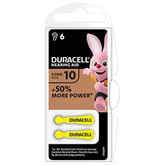 Baterii zinc-aer Duracell de unică folosință ZA, pachet de 6