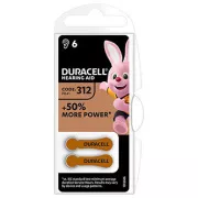 Baterii zinc-aer Duracell de unică folosință ZA, pachet de 6