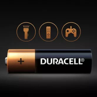 Baterii alcaline AA de unică folosință Duracell, pachet de 4