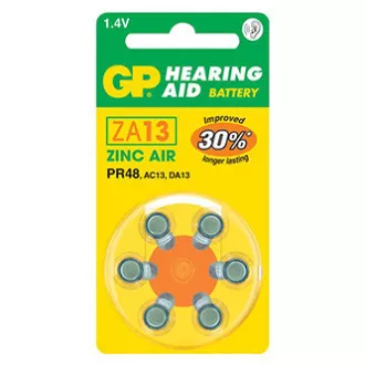 Baterie zinc-aer GP de unică folosință ZA, pachet de 6