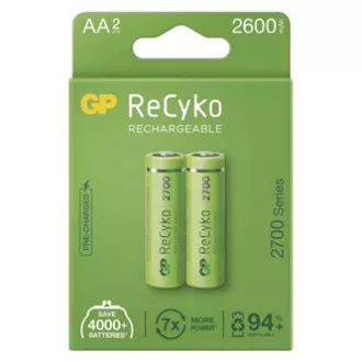 Baterie reîncărcabilă, AA (HR6), 1,2 V, 2600 mAh, GP, cutie de hârtie, pachet de 2, ReCyko