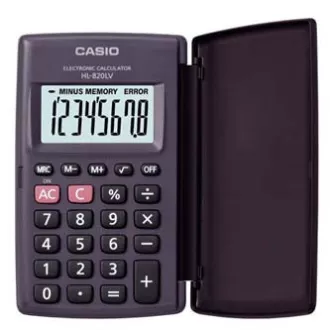 Calculator Casio HL 820LV BK, negru, buzunar, opt cifre Calculator Casio HL 820LV BK, negru, buzunar, opt cifre