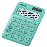 Calculator Casio MS 20 UC GN, turcoaz, douăsprezece cifre, sursă dublă de alimentare, LA REDUCERE