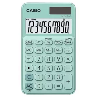 Calculator Casio SL 310 UC GN, turcoaz, zece cifre, sursă dublă de alimentare