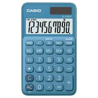 Calculator Casio SL 310 UC BU, albastru, zece cifre, sursă dublă de alimentare Calculator Casio SL 310 UC BU, albastru, zece cifre, sursă dublă de alimentare