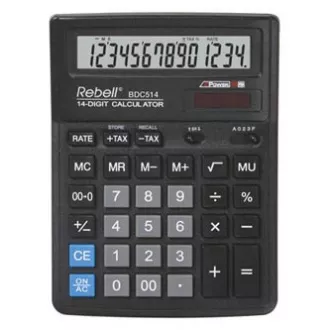 Calculator Rebell RE-BDC514 BX, negru, tabel, paisprezece cifre
