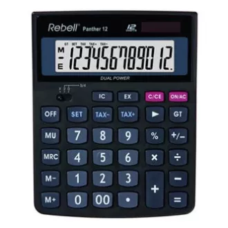 Calculator Rebell RE-PANTHER 12 BX, negru, de masă, douăsprezece cifre