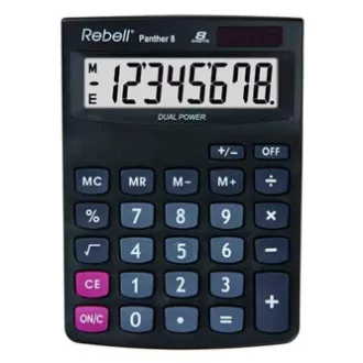 Calculator Rebell RE-PANTHER 8 BX, negru, desktop, opt cifre
