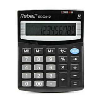 Calculator Rebell RE-SDC412 BX, negru, de masă, douăsprezece cifre
