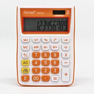Calculator Rebell RE-SDC912OR BX, portocaliu, de masă, douăsprezece cifre