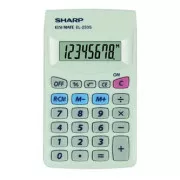Calculator Sharp EL-233S, alb, de buzunar, opt cifre