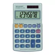 Calculator Sharp EL-250S, gri-albastru, de buzunar, cu opt cifre