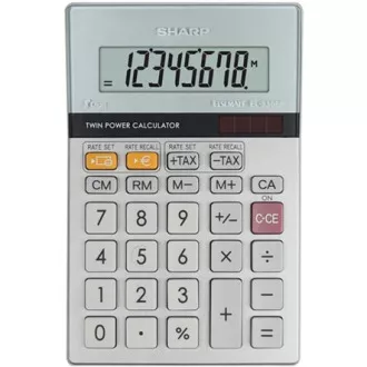 Calculator Sharp EL-330ER, argintiu, de buzunar, opt cifre