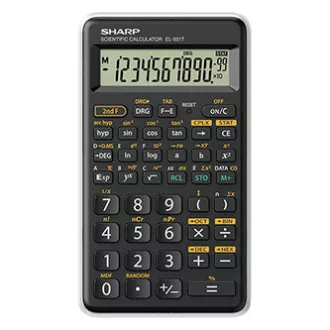 Calculator Sharp EL-501TWH, negru, științific, zece cifre