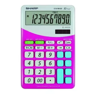 Calculator Sharp EL-M332BPK, roz-alb, birou, zece cifre