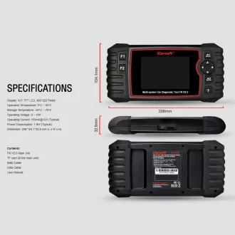 Diagnosticare iCarsoft FR V2.0 pentru Peugeot / Citroen / Renault / Dacia