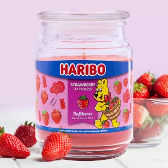 Lumanare parfumata HARIBO Strawberry Happiness 510 g Lumanare parfumata HARIBO Strawberry Happiness 510 g